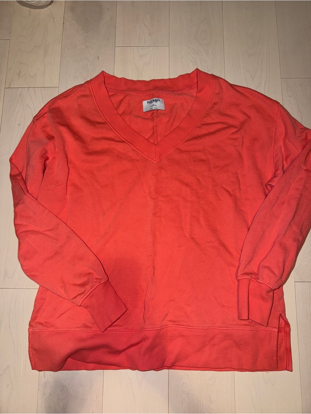 Old Navy Coral V-Neck Pullover